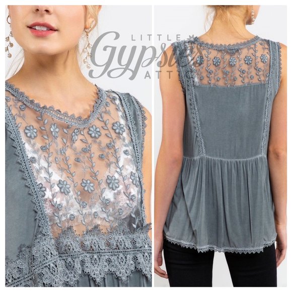 POL Windowpane Feminine Tunic Top - Picture 2 of 13